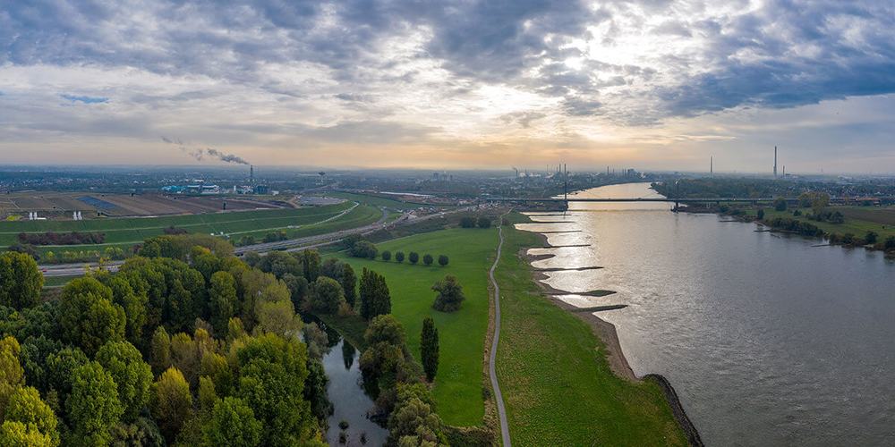 Blick auf Leverkusen