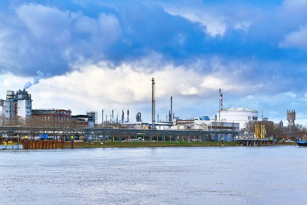Blick auf Ludwigshafen am Rhein
