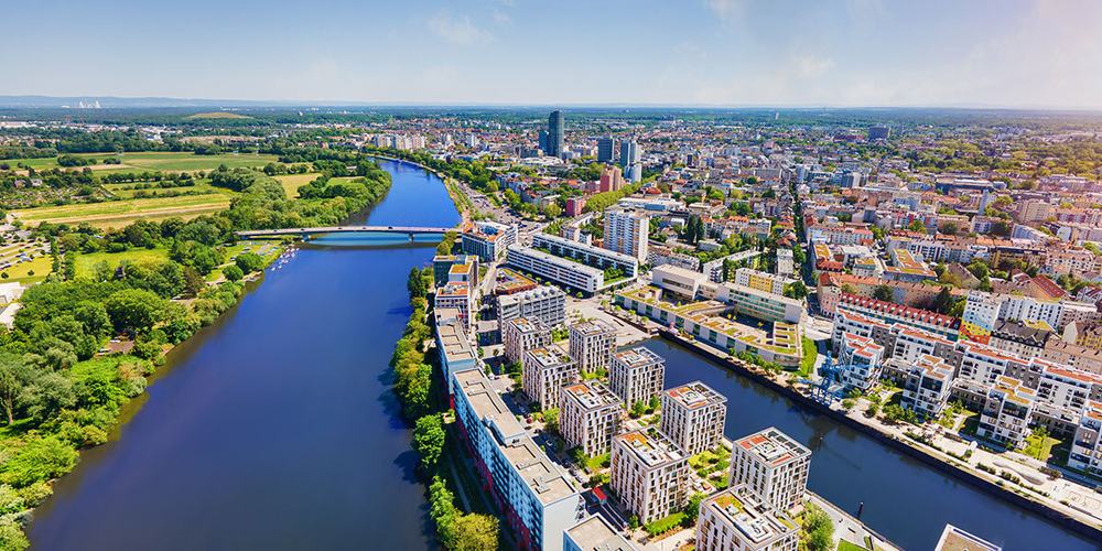 Blick auf Offenbach am Main